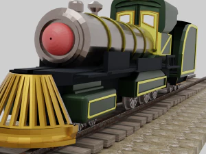 Steam Locomotive 3D Model