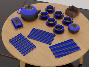 Tea service Blue Night 3D 模型