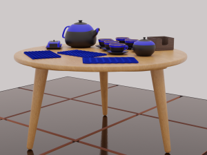 Tea service Blue Night 3D 模型