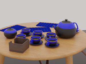 Tea service Blue Night 3D 模型
