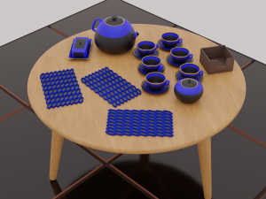 Tea service Blue Night 3D 模型
