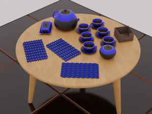 Tea service Blue Night 3D Model