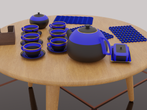 Tea service Blue Night 3D 模型