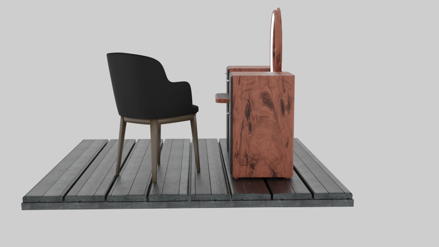 Dressing table 3D Model .c4d .max .obj .3ds .fbx .stl .blend 