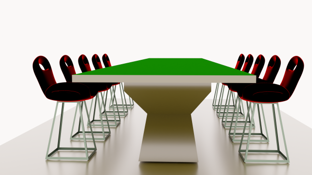 Bartable with barchairs Model 3D .c4d .max .obj .3ds .fbx .stl .blend 