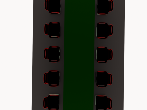Bartable with barchairs Model 3D