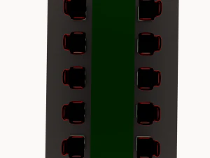 Bartable with barchairs 3D Model