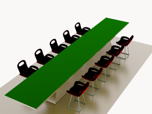 Bartable with barchairs Model 3D