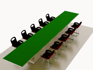 Bartable with barchairs 3D Model