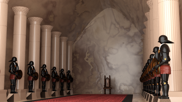 Throne room 3D 模型 .c4d .max .obj .3ds .fbx .stl .blend 