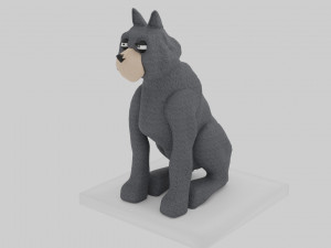 FLuffy Dog 3D Model