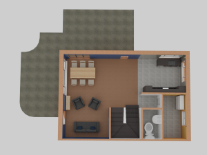Large family house exterior and interior design 3D Model