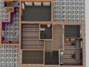 Large family house exterior and interior design 3D Model