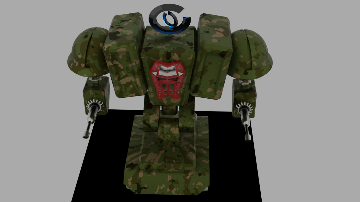 Mecha Archer 3D Model .c4d .max .obj .3ds .fbx .stl .blend 