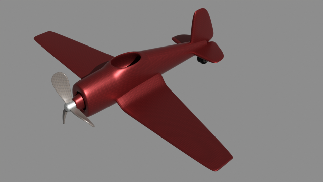 Cartoon Plane 3D Model .c4d .max .obj .3ds .fbx .stl .blend 