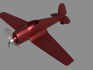 Cartoon Plane 3D Model