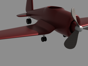 Cartoon Plane 3D Model