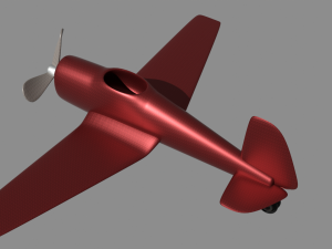 Cartoon Plane 3D Model