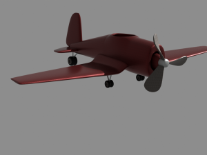 Cartoon Plane 3D Model