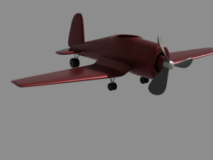 Cartoon Plane 3D Model