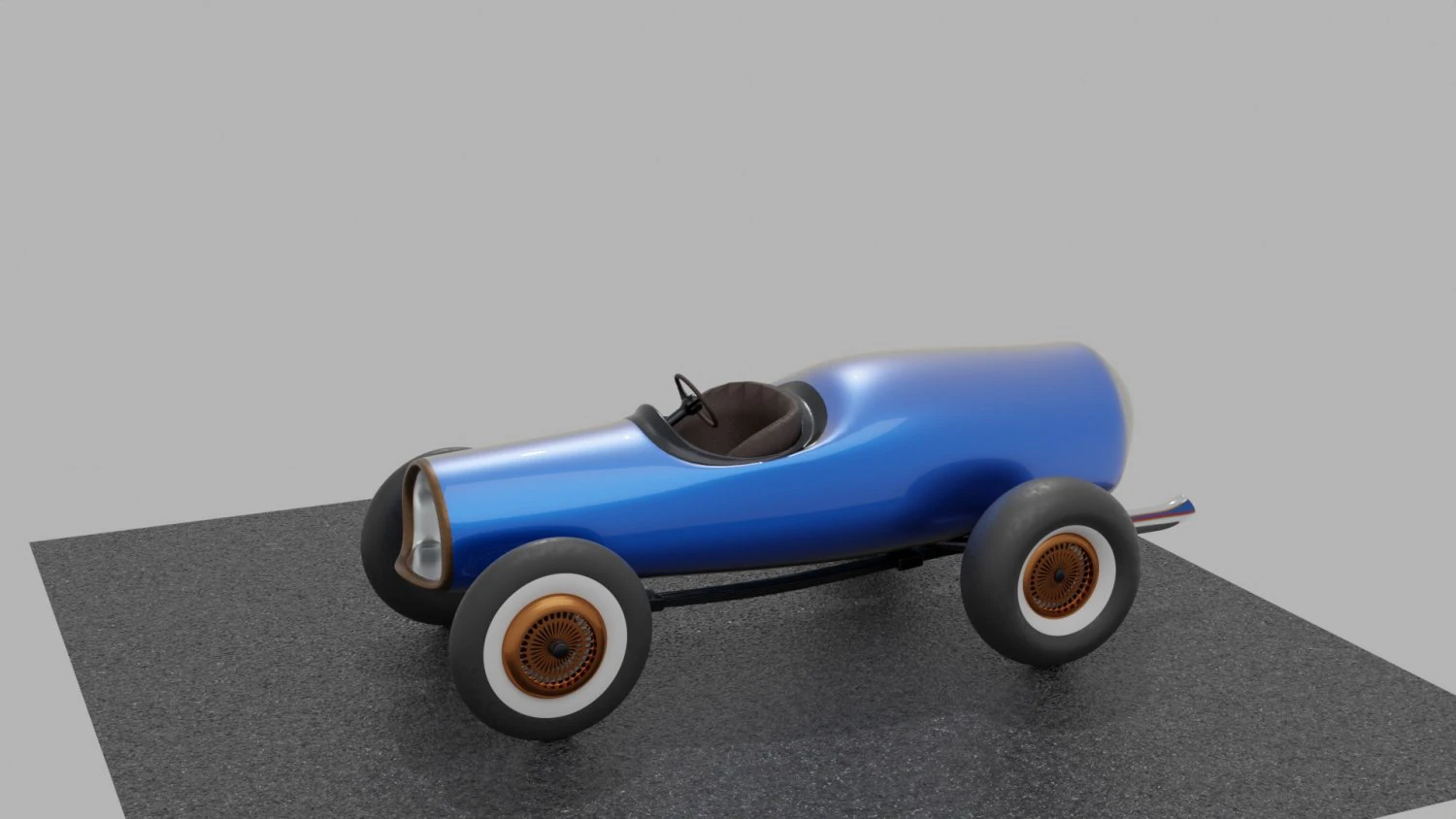 Retro roadster 3D Model .c4d .max .obj .3ds .fbx .stl .blend 
