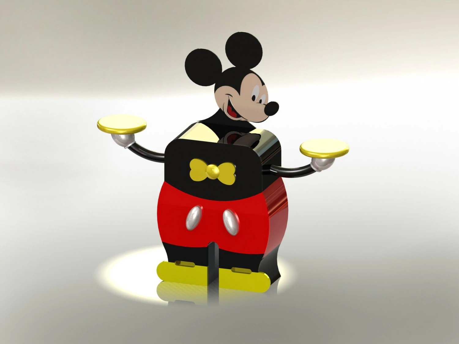 Commode Mickey 3D Model .c4d .max .obj .3ds .fbx .stl .blend