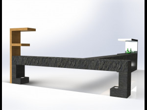 Comptoire cafe bar-coffee bar counter Model 3D