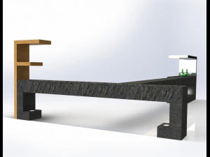 Comptoire cafe bar-coffee bar counter 3D Model