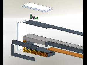 Comptoire cafe bar-coffee bar counter Model 3D