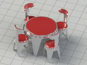 खाने की मेज 3D मॉडल