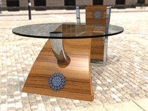 Traditional dinner table 3D 模型