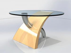 Traditional dinner table 3D Model
