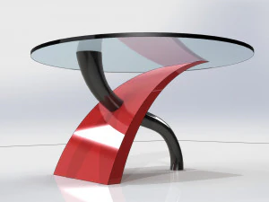Traditional dinner table 3D Model