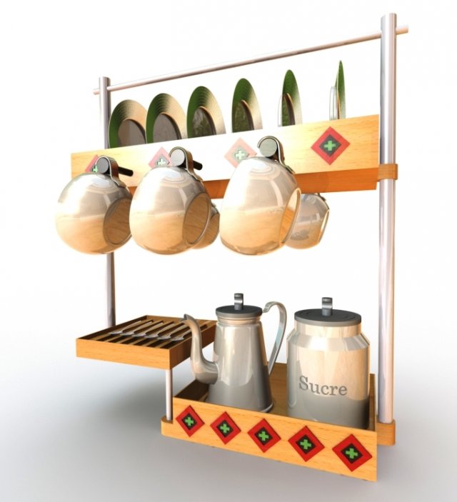 STORAGE - COFFEE BREAK Model 3D .c4d .max .obj .3ds .fbx .stl .blend 