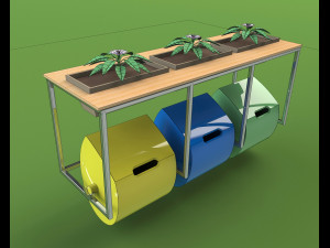 3 Recycling Containers 3D Модель