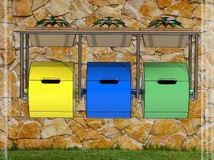 3 Recycling Containers 3D Model