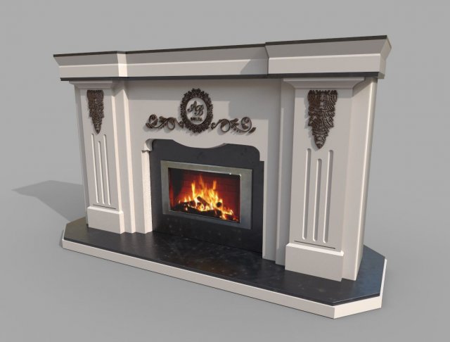 Fireplace Modelo 3D .c4d .max .obj .3ds .fbx .stl .blend