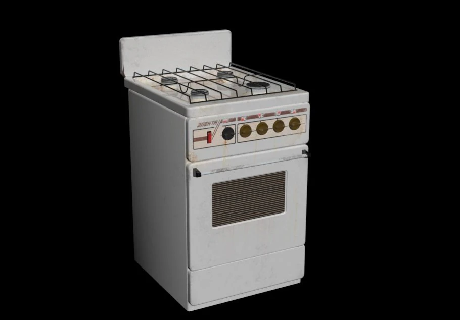 Stove 3D Model .c4d .max .obj .3ds .fbx .stl .blend