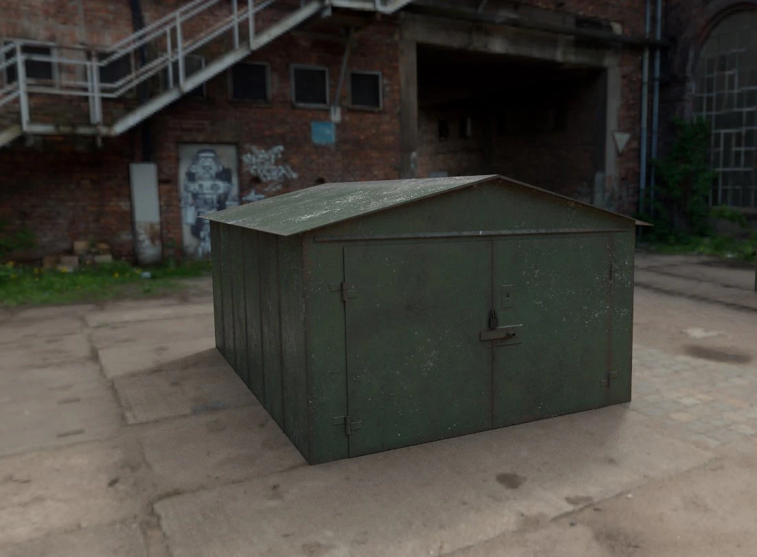 Garage 3D Model .c4d .max .obj .3ds .fbx .stl .blend