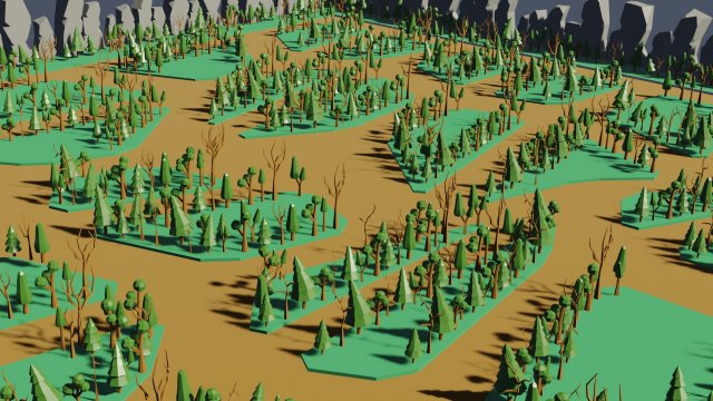 Low poly map for game 3D Model .c4d .max .obj .3ds .fbx .stl .blend 