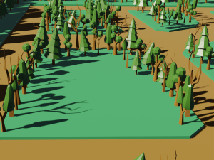 Low poly map for game 3D Model