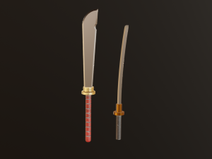 Collection of swords for games Model 3D