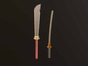 Collection of swords for games 3D Model