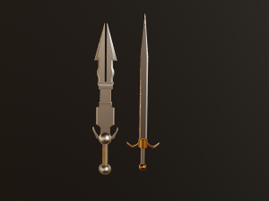 Collection of swords for games Model 3D