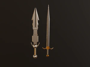 Collection of swords for games 3D Model