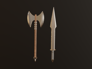Collection of swords for games Model 3D