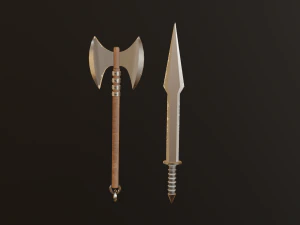 Collection of swords for games 3D Model
