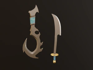 Collection of swords for games 3D Model