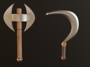 Collection of swords for games Model 3D