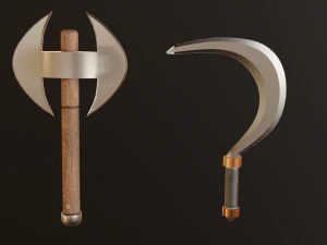Collection of swords for games 3D Model